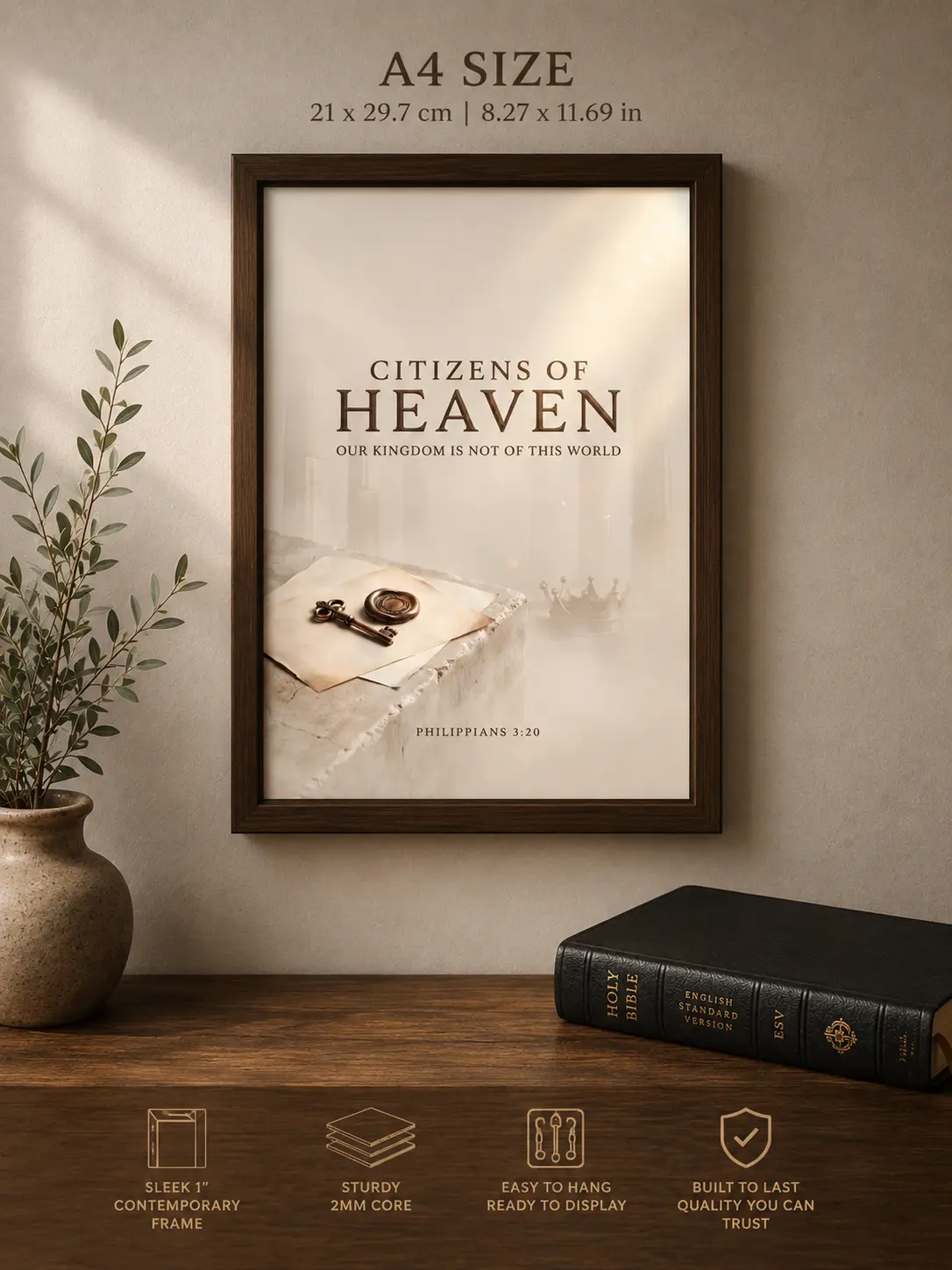 a4-mu11 Citizens of Heaven | A4 | Framed - Image 1