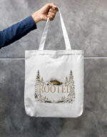 Rooted: Christian Zipper Tote Bag | Black & White - Image 3
