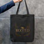 Rooted: Christian Zipper Tote Bag | Black & White