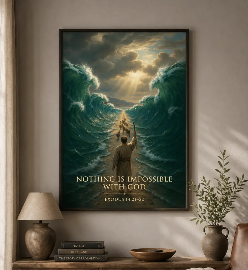 mu10 Nothing Is Impossible With God| 12x18 | Unframed - Image 1