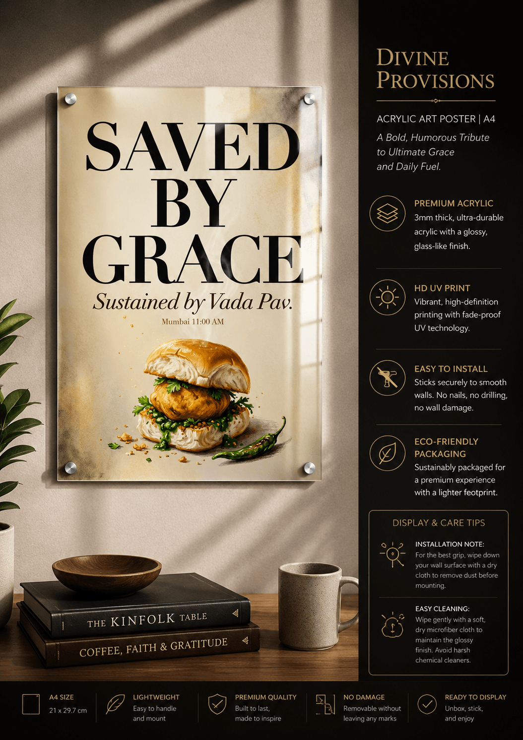 saved-mu Divine Provisions | A4 Acrylic Wall Art - Image 1